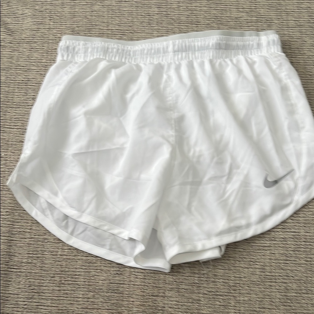 Nike White Athletic Running Shorts